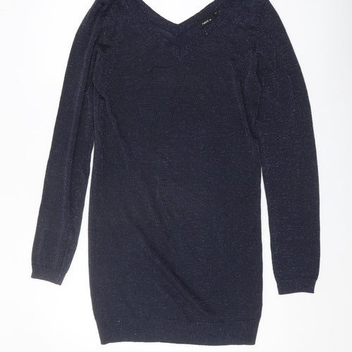 Next Women's Blue V-Neck Pullover Jumper Size 10