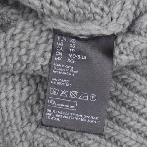 Pringle of Scotland x H&M Women's Grey XS Chunky Pullover Sweater