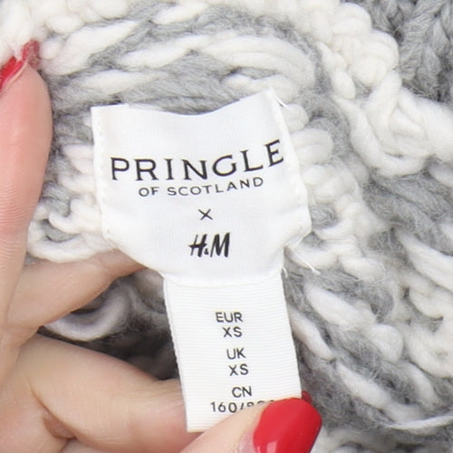 Pringle of Scotland x H&M Women's Grey XS Chunky Pullover Sweater