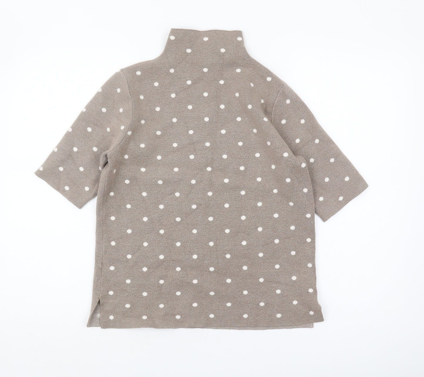 Cynthia Rowley Women's Beige Polka Dot Jumper - M
