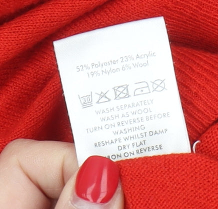 Oliver Bonas Women's Red Jumper Pullover Size 10