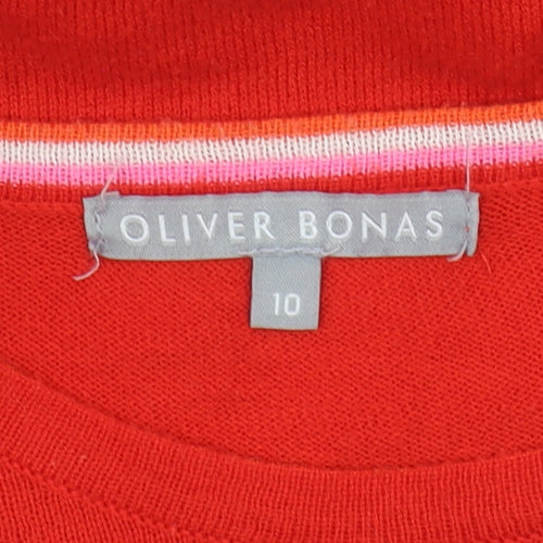 Oliver Bonas Women's Red Jumper Pullover Size 10