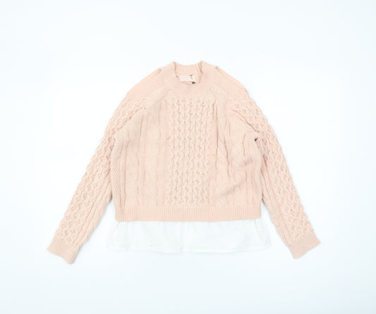 Lipsy Girls Pink Pullover Jumper 9-10 Years