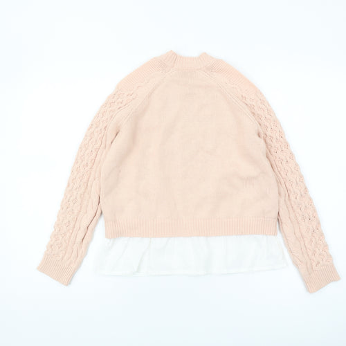Lipsy Girls Pink Pullover Jumper 9-10 Years