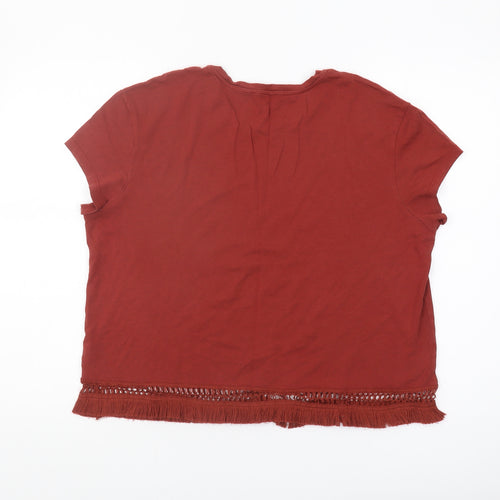 Marks and Spencer Red Women’s Size 18 Basic T-Shirt