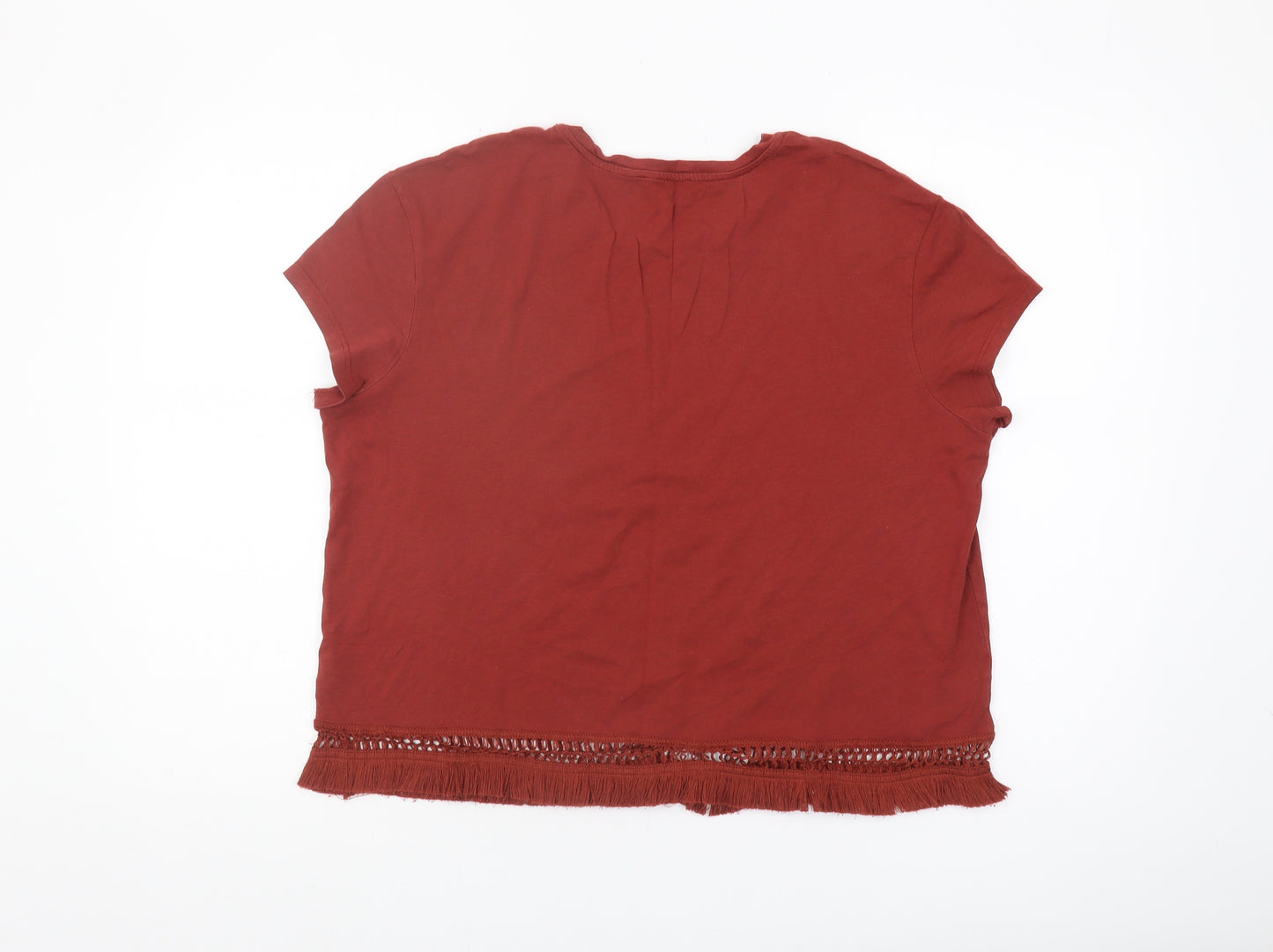 Marks and Spencer Red Women’s Size 18 Basic T-Shirt