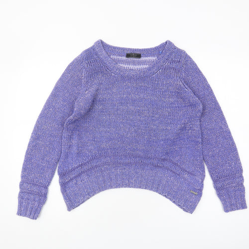 Guess Women's Purple Knit Pullover Jumper Size 8