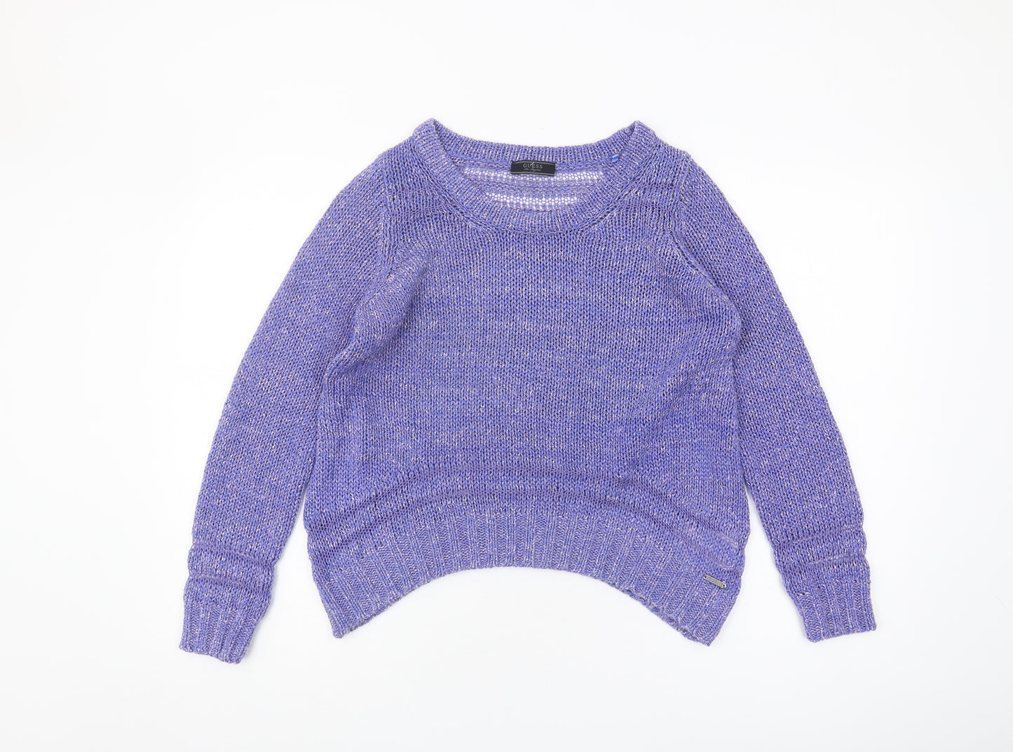 Guess Women's Purple Knit Pullover Jumper Size 8