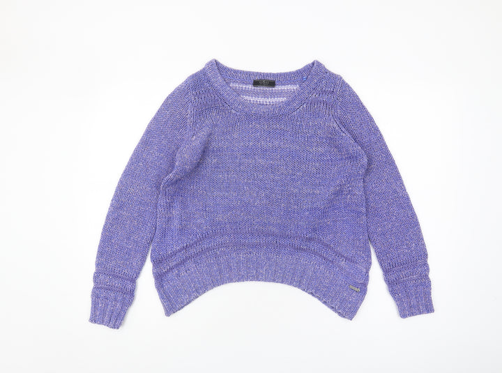 Guess Women's Purple Knit Pullover Jumper Size 8