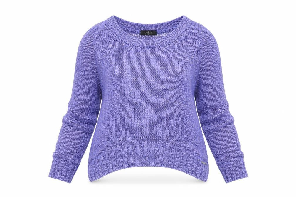 Front view of Guess Women's Purple Knit jumper, size 8
