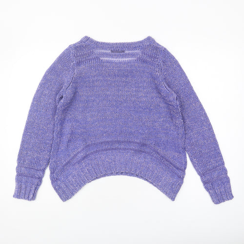 Guess Women's Purple Knit Pullover Jumper Size 8