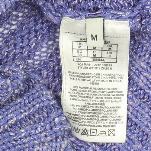 Guess Women's Purple Knit Pullover Jumper Size 8