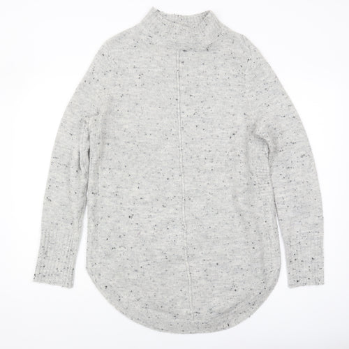 Wallis Women's Grey Mock Neck Pullover Jumper S