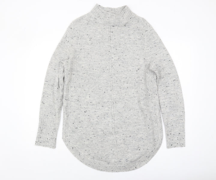 Wallis Women's Grey Mock Neck Pullover Jumper S