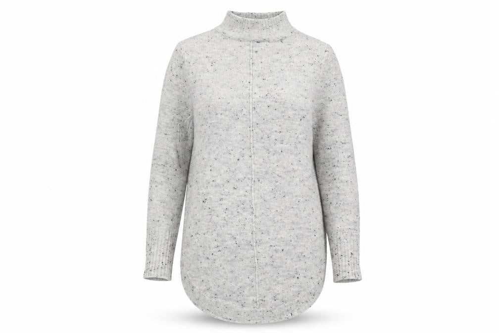 Front view of Wallis Women's Grey Mock Neck jumper S