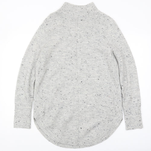 Wallis Women's Grey Mock Neck Pullover Jumper S