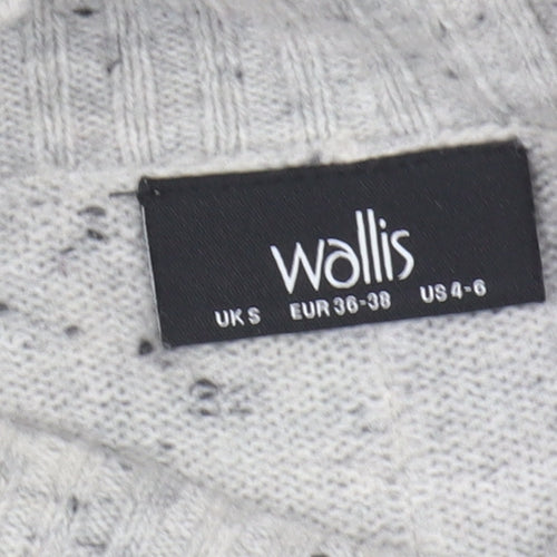 Wallis Women's Grey Mock Neck Pullover Jumper S