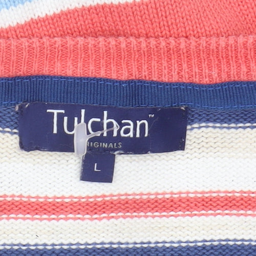 Tulchan Women's Multicoloured Striped Pullover Jumper L
