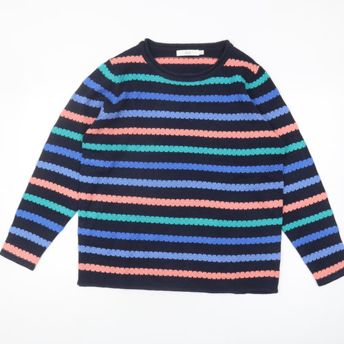 Isle Women's Multicoloured Striped Pullover Jumper M