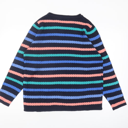 Isle Women's Multicoloured Striped Pullover Jumper M