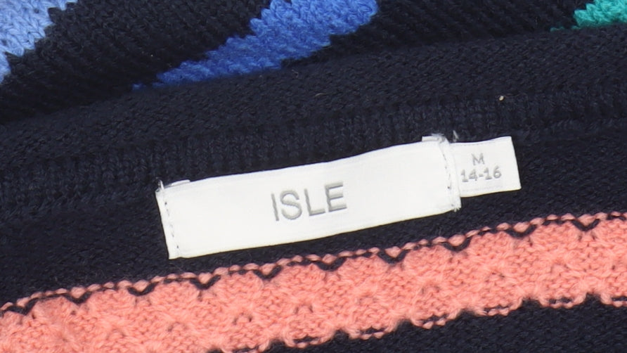 Isle Women's Multicoloured Striped Pullover Jumper M