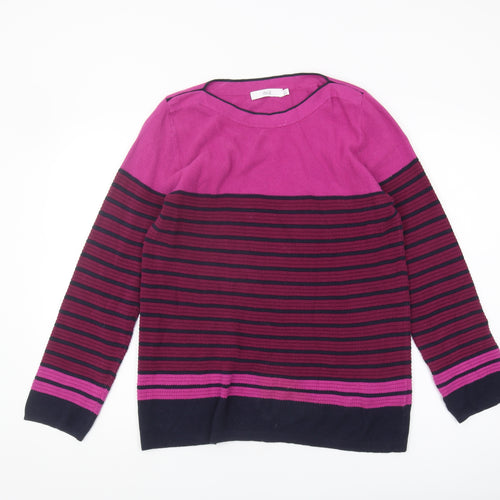 Isle Women's Pink Striped Jumper, Size S