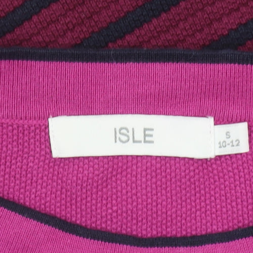 Isle Women's Pink Striped Jumper, Size S