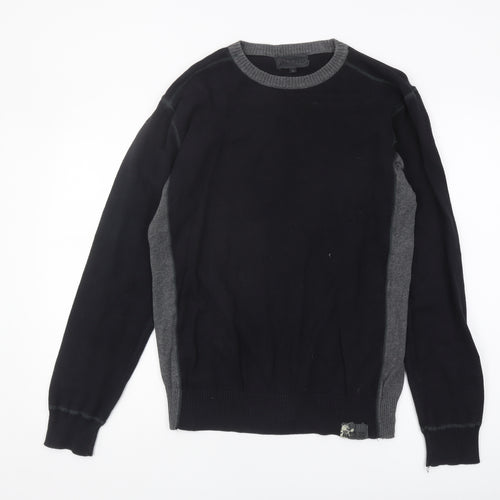 Blend Men's XL Black Pullover Jumper, Cotton, Crew Neck