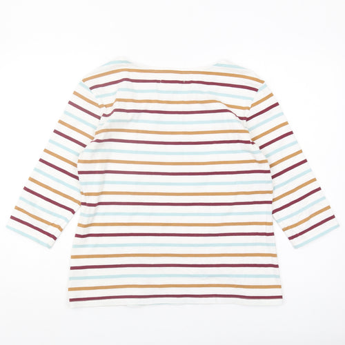 Seasalt Women's Multicoloured Striped T-Shirt UK 12