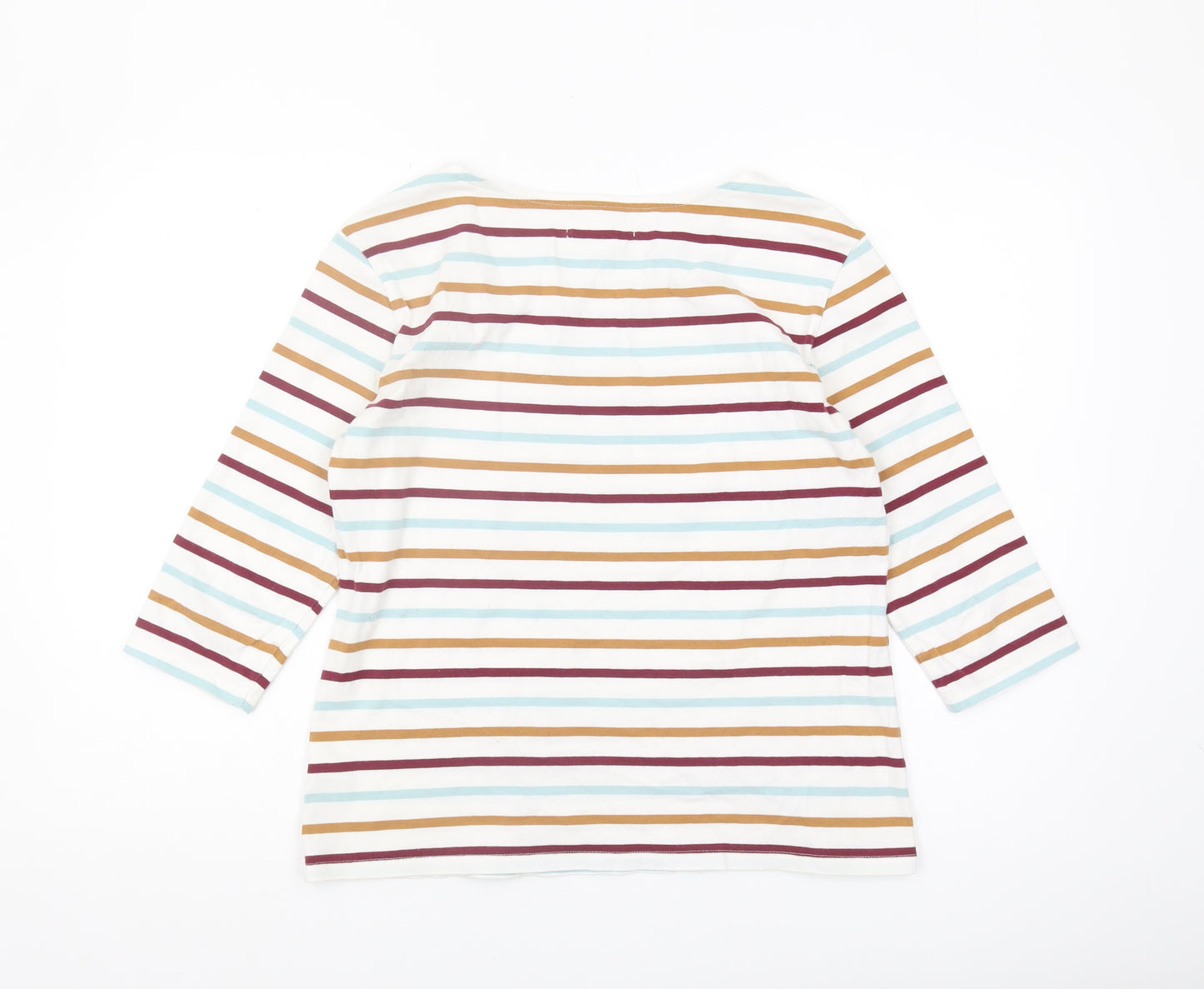 Seasalt Women's Multicoloured Striped T-Shirt UK 12