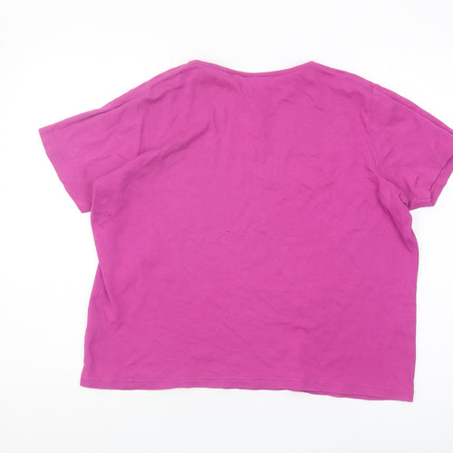 EWM Women's Pink Basic T-Shirt, Size M