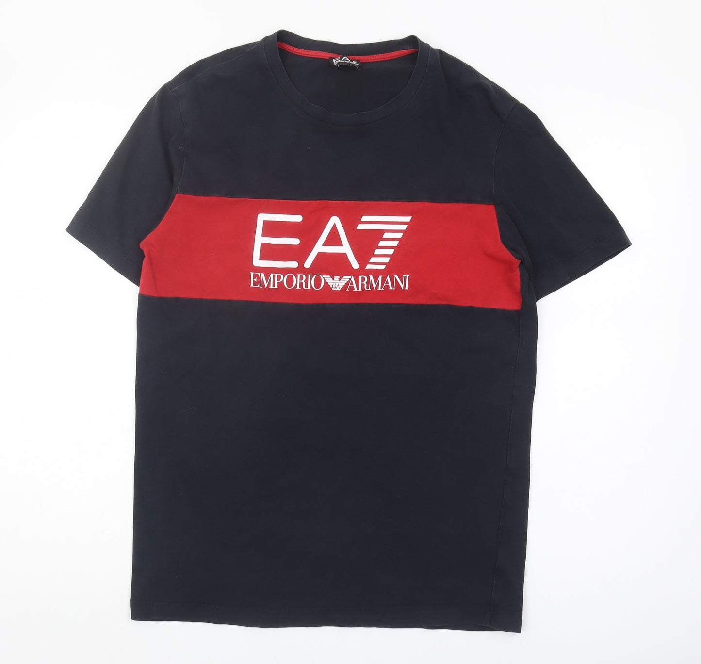 Emporio Armani Men’s Black Logo T-Shirt, L, Colourblock