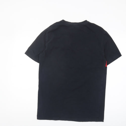Emporio Armani Men’s Black Logo T-Shirt, L, Colourblock
