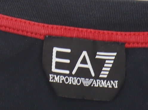 Emporio Armani Men’s Black Logo T-Shirt, L, Colourblock