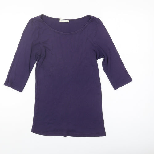 Whistles Women's Purple Boat Neck Top Size 12