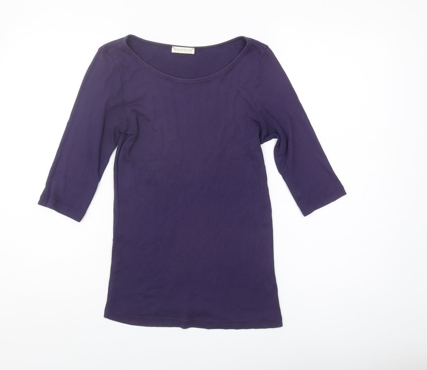 Whistles Women's Purple Boat Neck Top Size 12