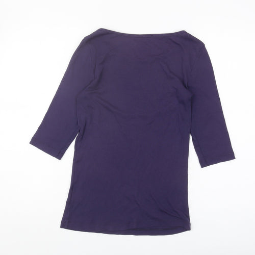 Whistles Women's Purple Boat Neck Top Size 12