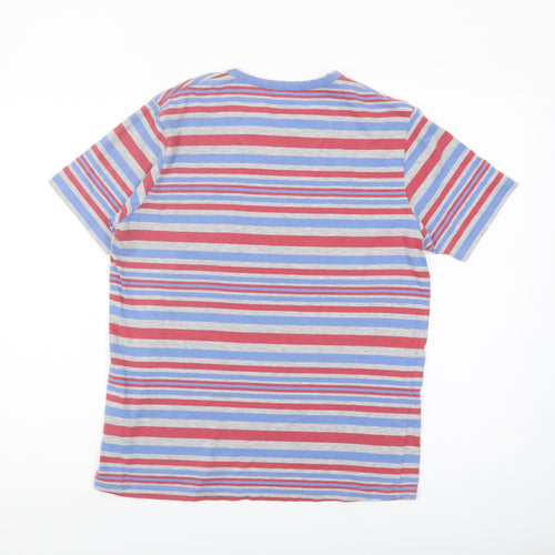 Criminal Damage Men's Multicoloured Striped T-Shirt