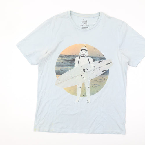 Next Men's Blue Star Wars Graphic T-Shirt L