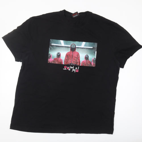 Netflix Men's Black Squid Game 2XL T-Shirt