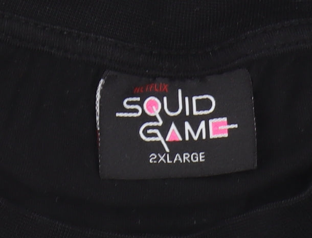 Netflix Men's Black Squid Game 2XL T-Shirt