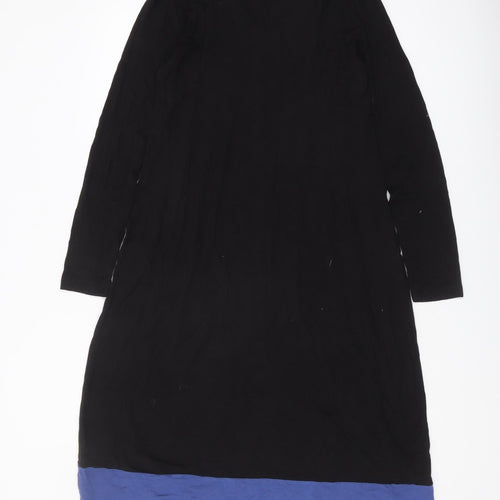 Capri Women's Black/Blue Colourblock V-Neck Dress XS/S