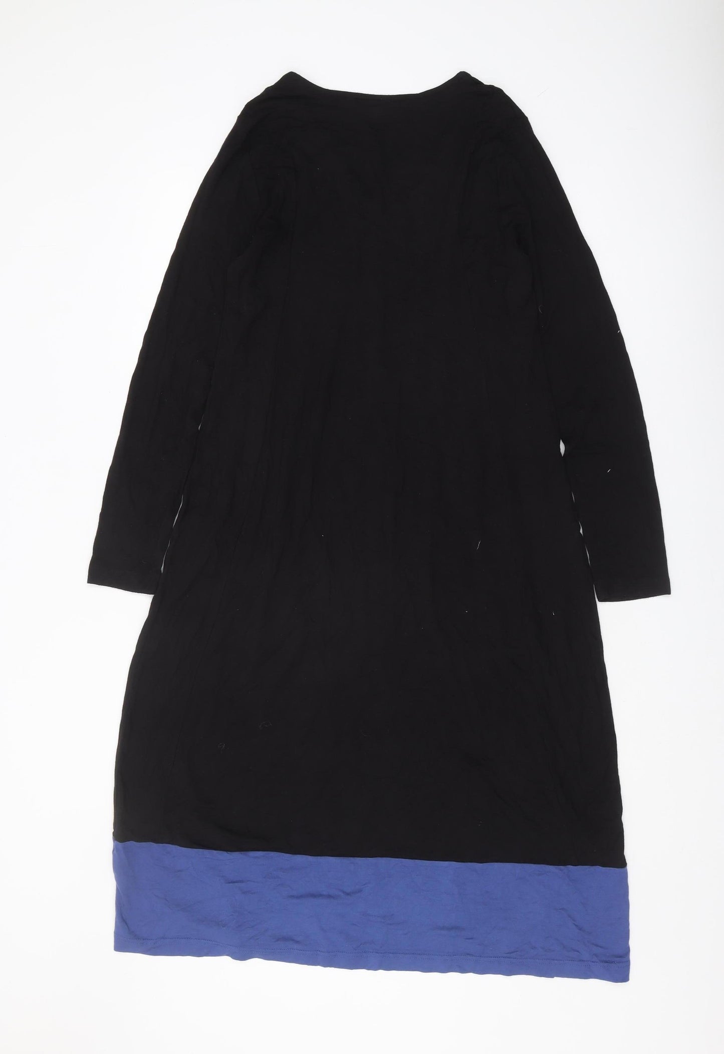 Capri Women's Black/Blue Colourblock V-Neck Dress XS/S