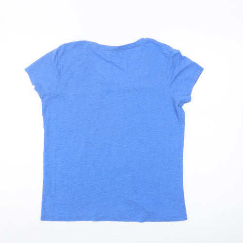 Jack Wills Women’s Blue Scoop Neck T-Shirt Size 12