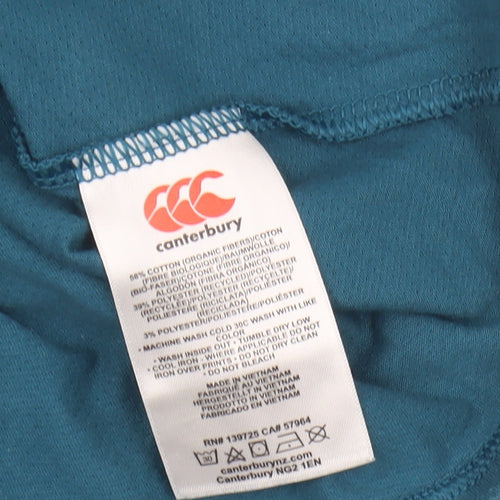 Canterbury Boys Blue Rugby T-Shirt 12 Years Short Sleeve