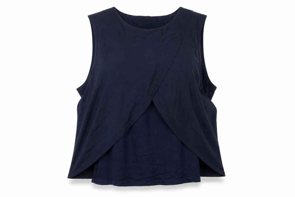 Front view of Klass Women's Blue Layered Blouse -, size L