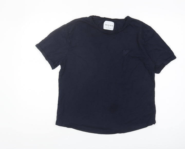 Inimigo Unisex Blue XL Basic T-Shirt, Easy Care