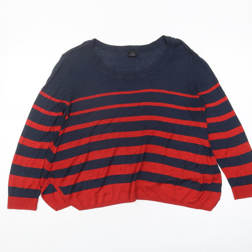 H&M Women's Multicoloured Striped Pullover Jumper