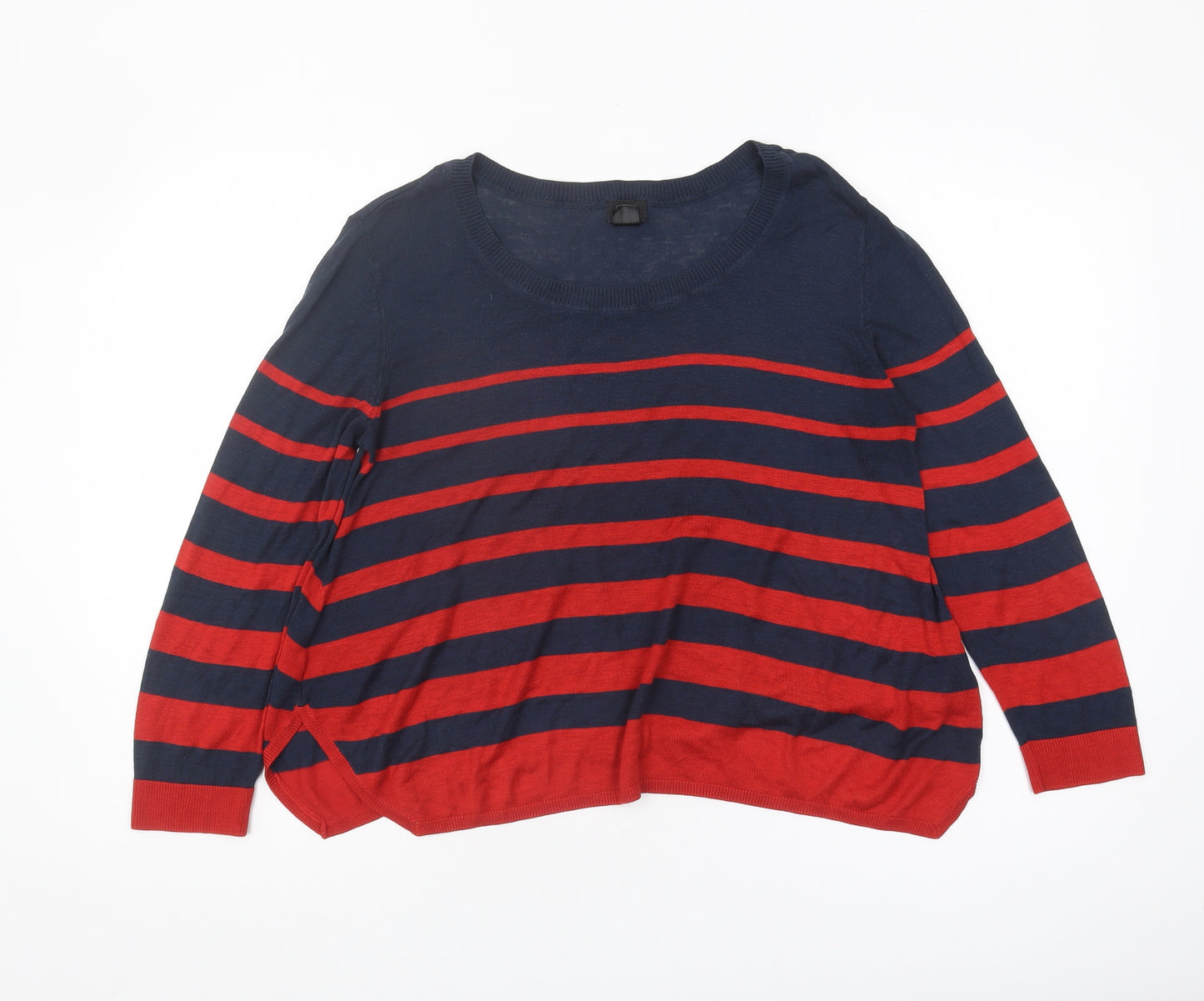 H&M Women's Multicoloured Striped Pullover Jumper