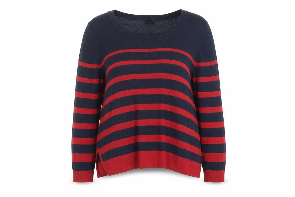 Front view of H&M Women's Multicoloured Striped jumper